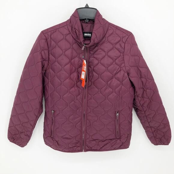 Bass Outdoors Womens Olympic Packable Insulated Jacket Medium Purple Zip Up NWT - Picture 2 of 10